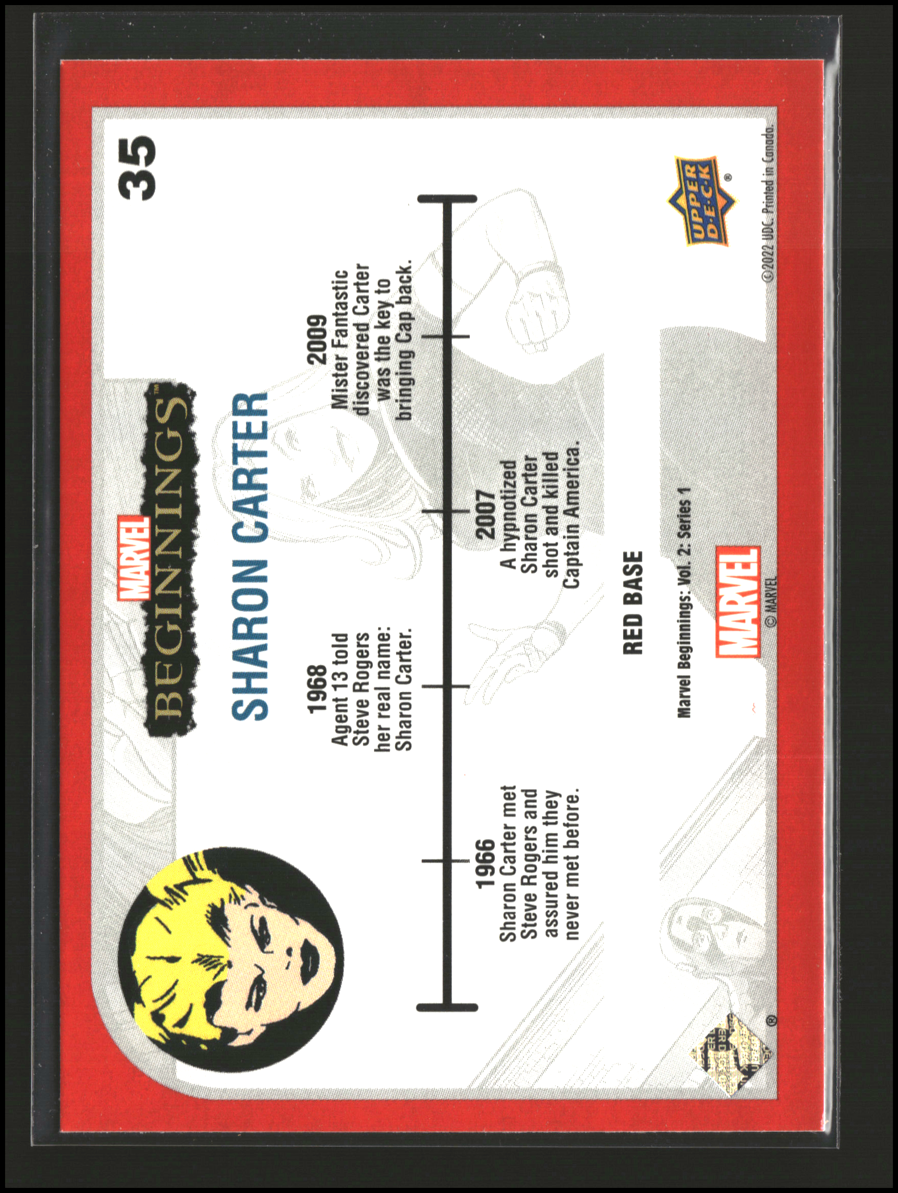 Sharon Carter #35 | Upper Deck: Marvel Beginnings | Trading Cards