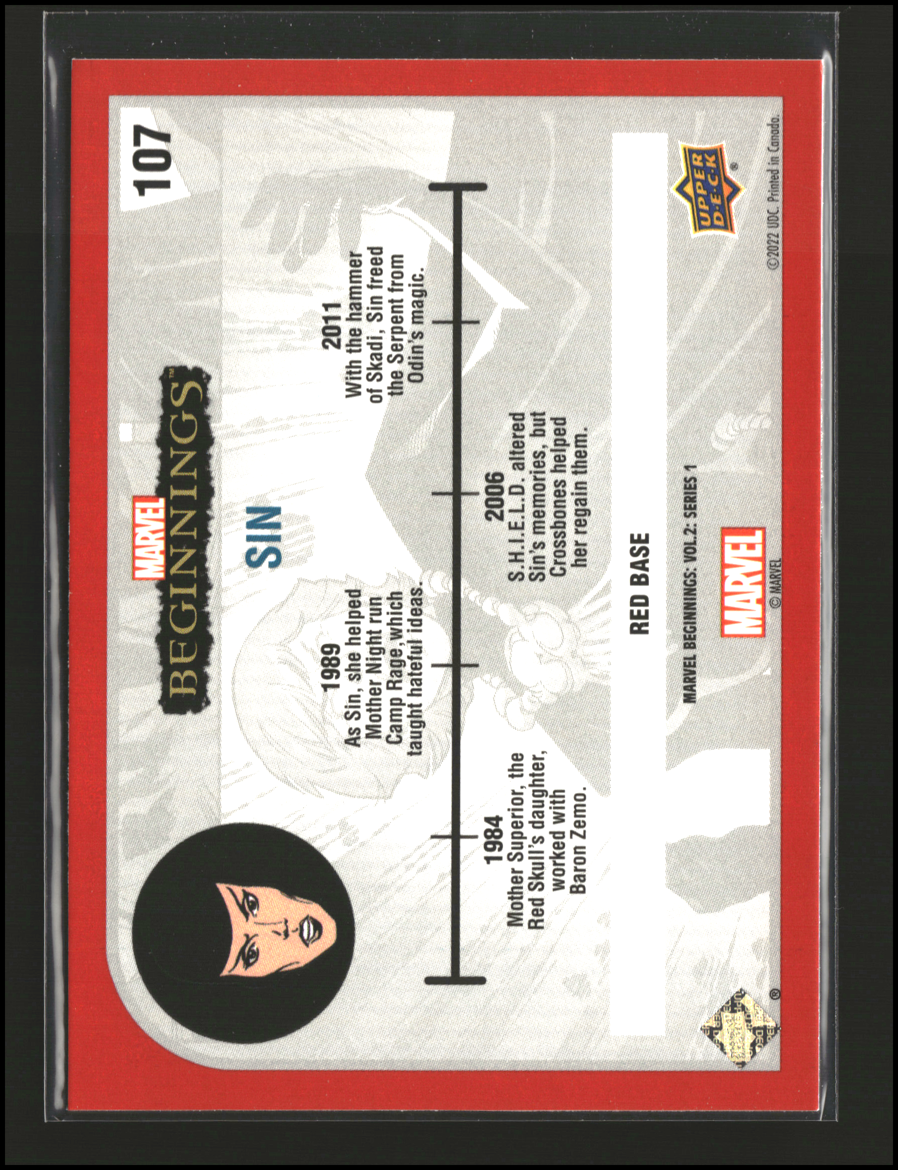 Sin #107 | Upper Deck: Marvel Beginnings | Trading Cards