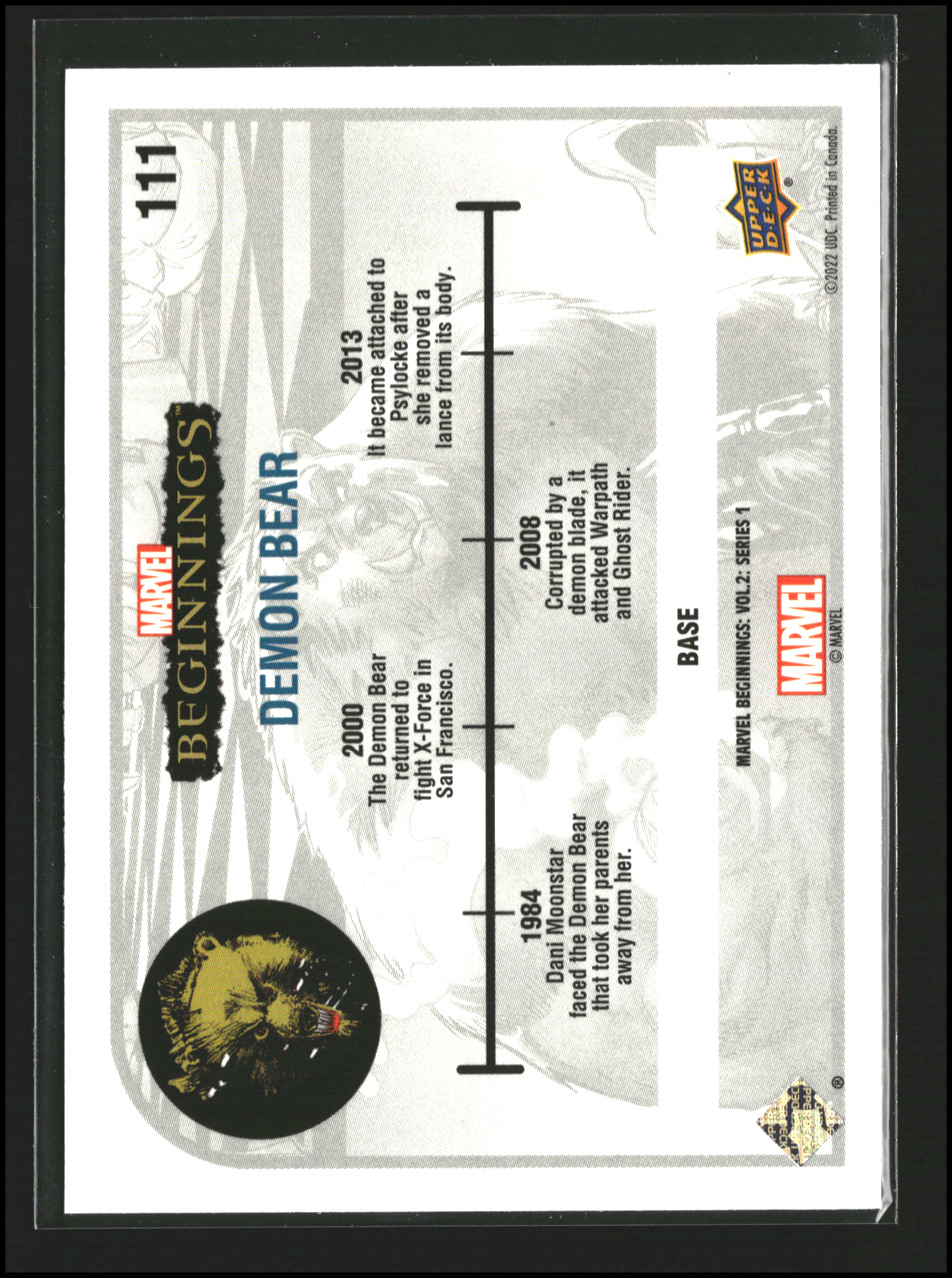 Demon Bear #111 - Marvel Beginnings Vol 2 Series 1