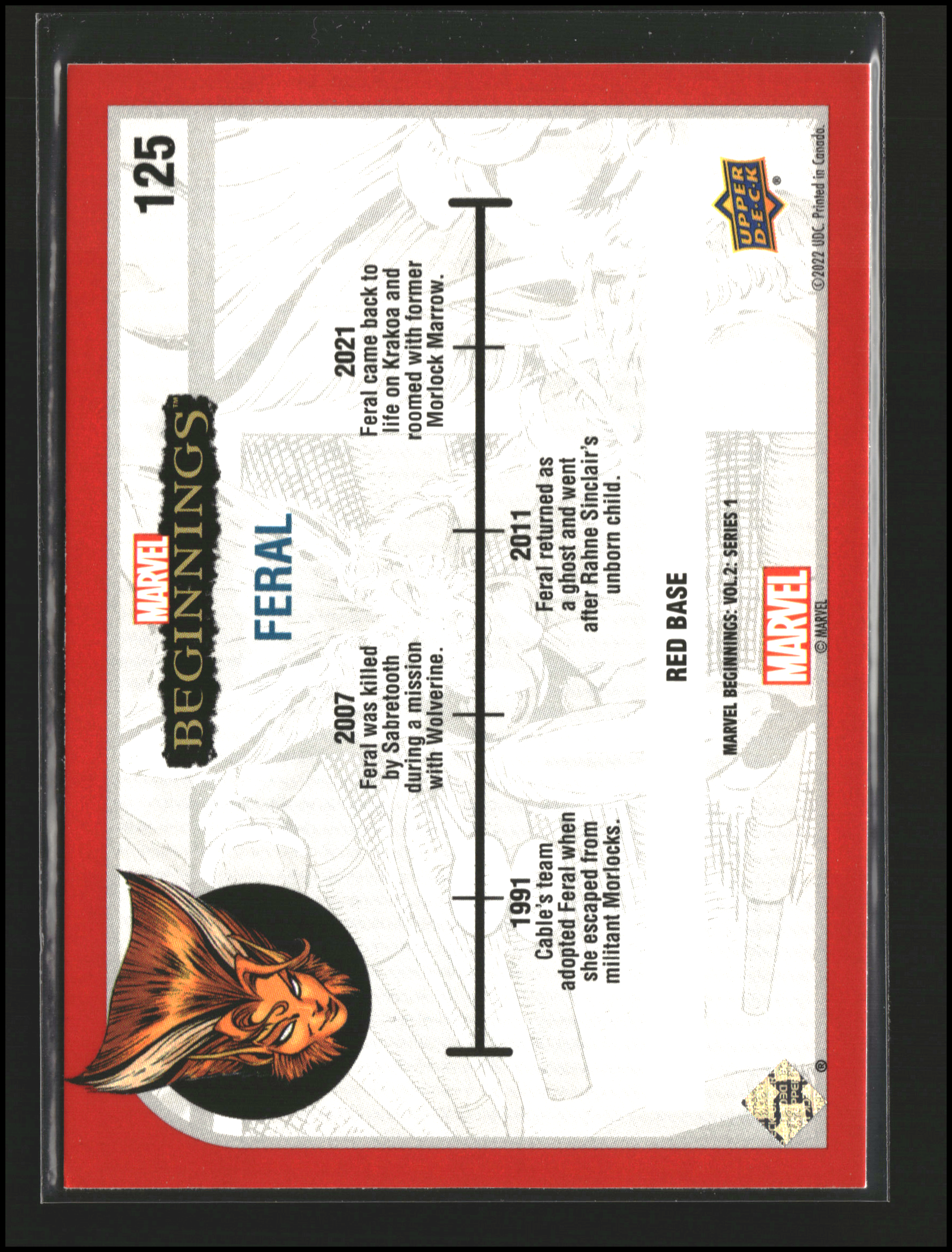 Feral #125 | Upper Deck: Marvel Beginnings | Trading Cards