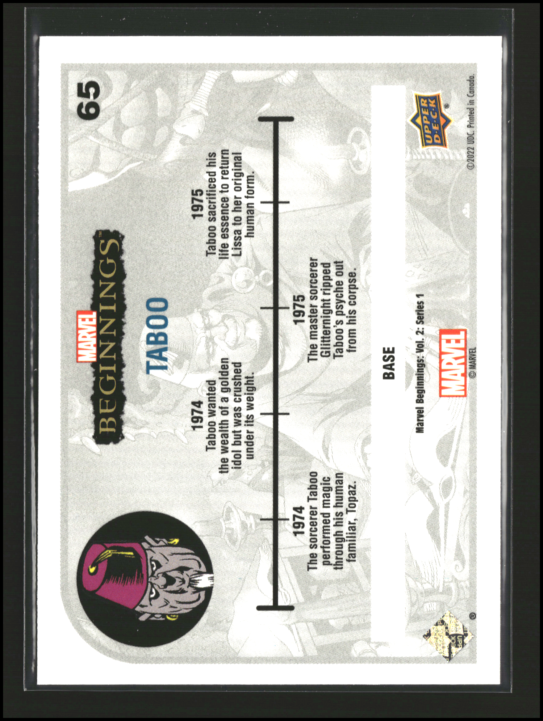 Taboo #65 - Marvel Beginnings Vol 2 Series 1