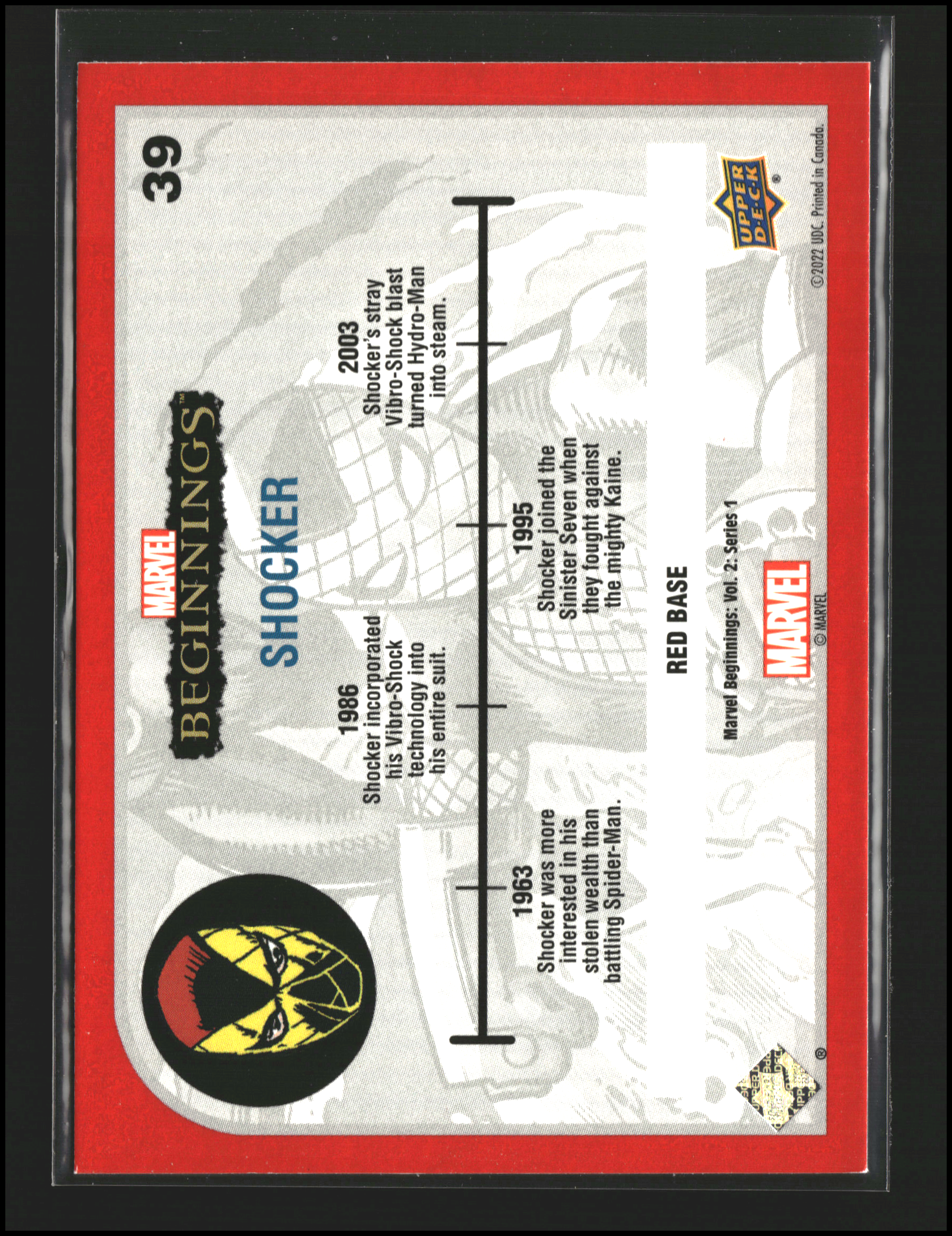 Shocker #39 | Upper Deck: Marvel Beginnings | Trading Cards
