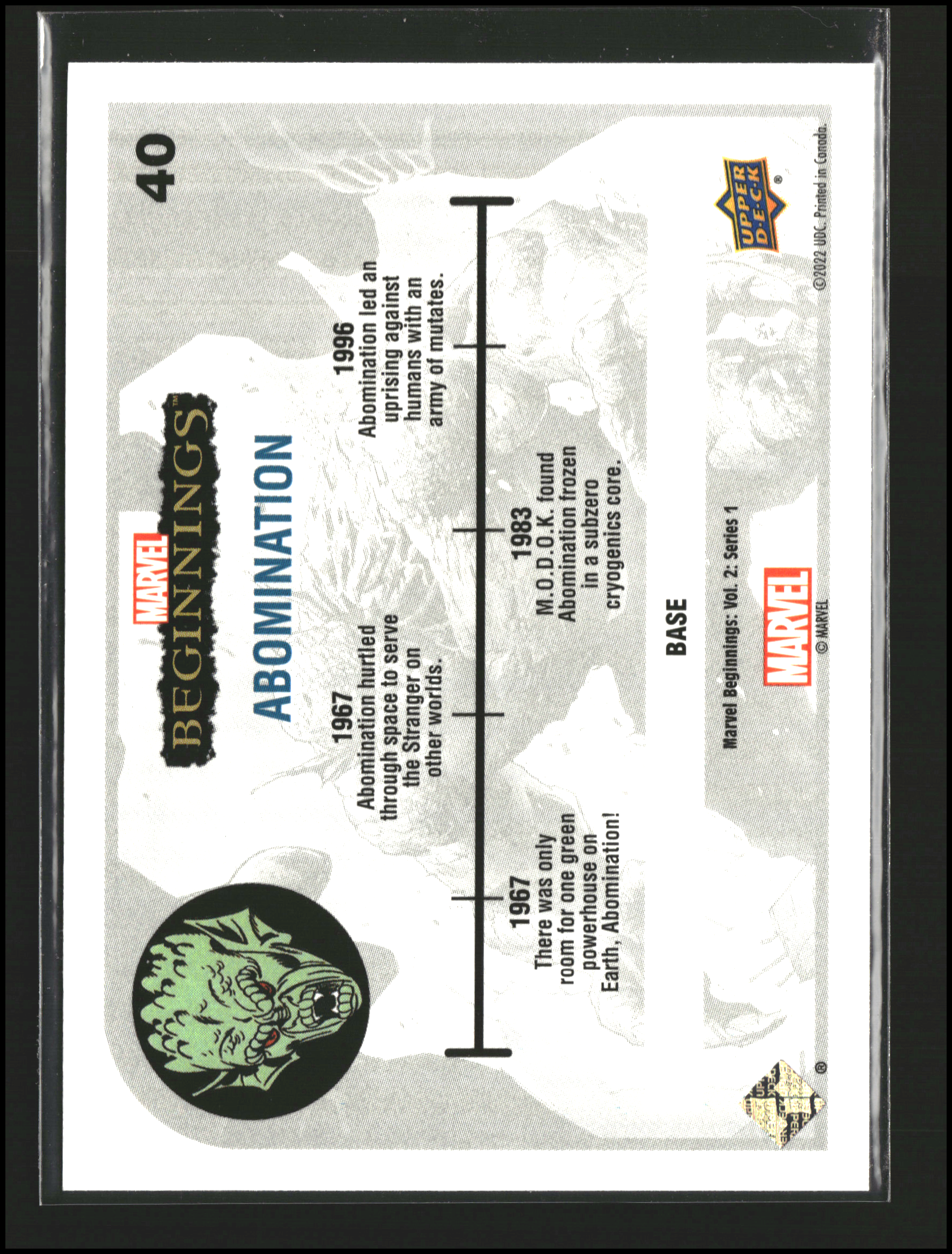 Abomination #40 - Marvel Beginnings Vol 2 Series 1