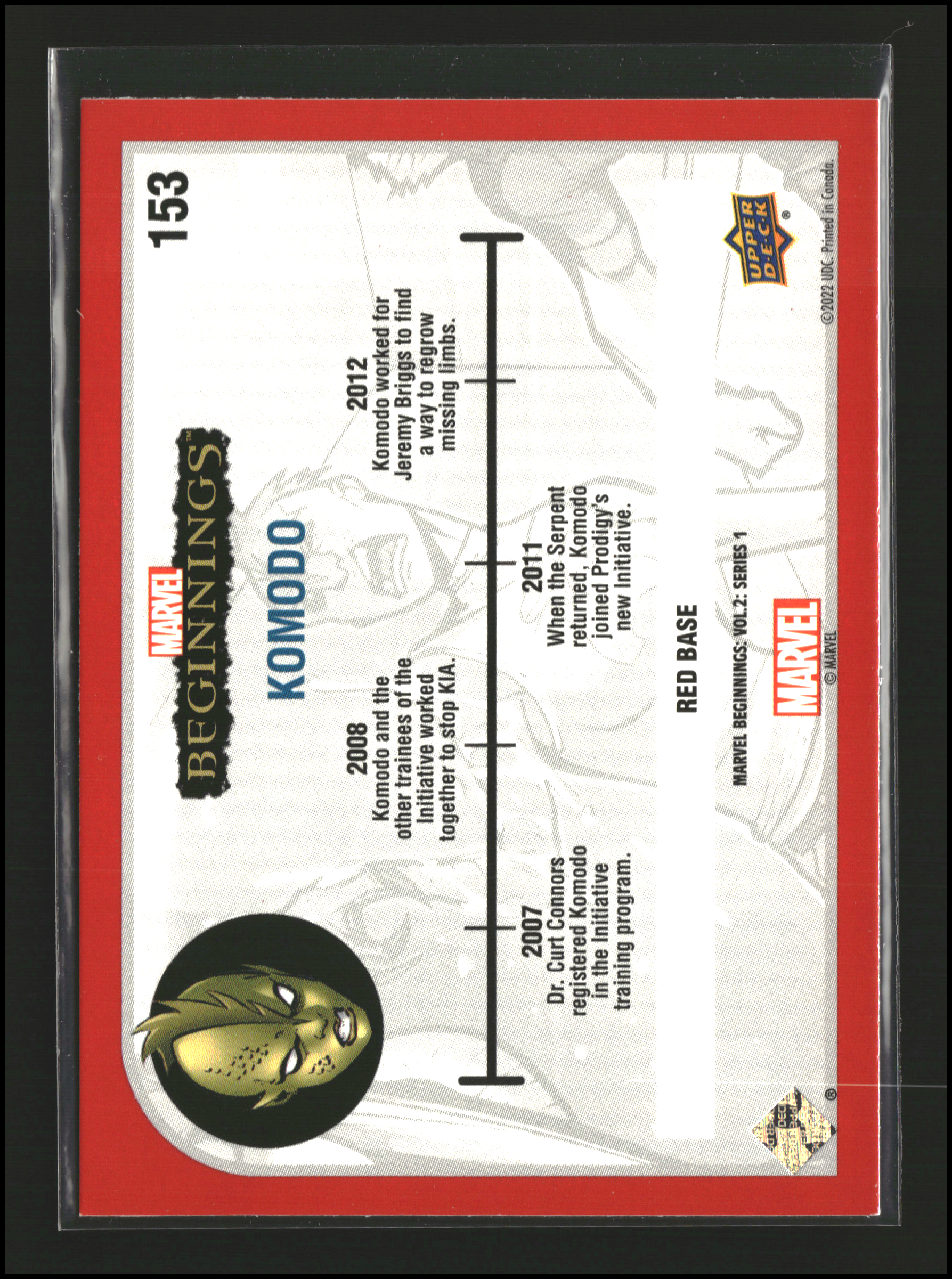 Komodo #153 | Upper Deck: Marvel Beginnings | Trading Cards