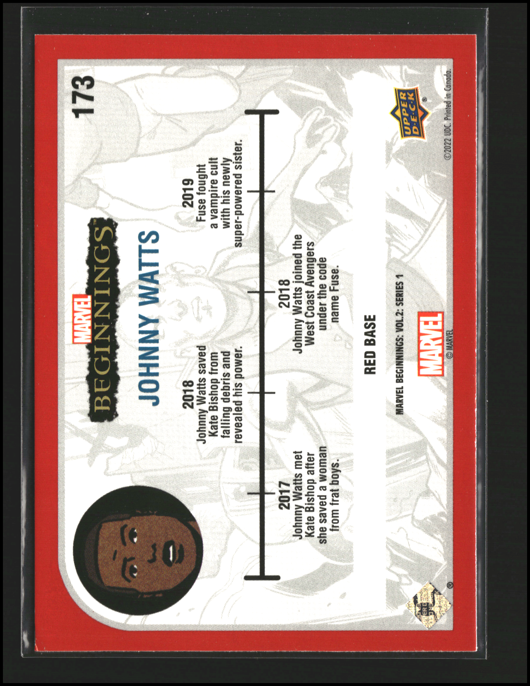 Johnny Watts #173 | Upper Deck: Marvel Beginnings | Trading Cards