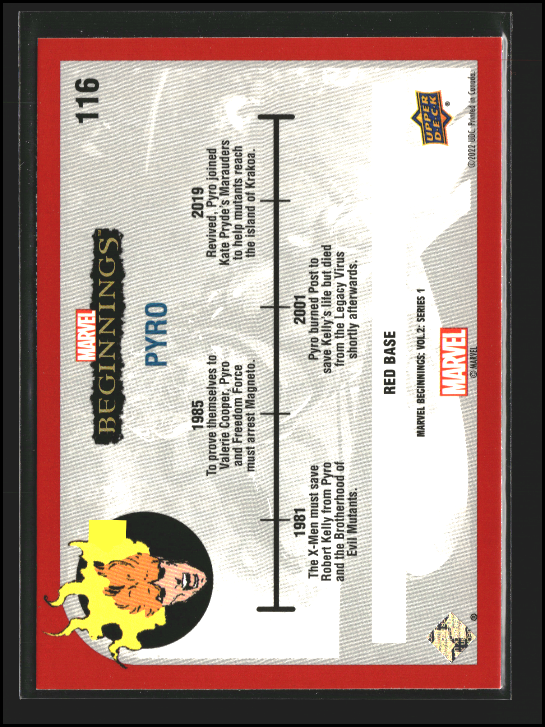 Pyro #116 | Upper Deck: Marvel Beginnings | Trading Cards