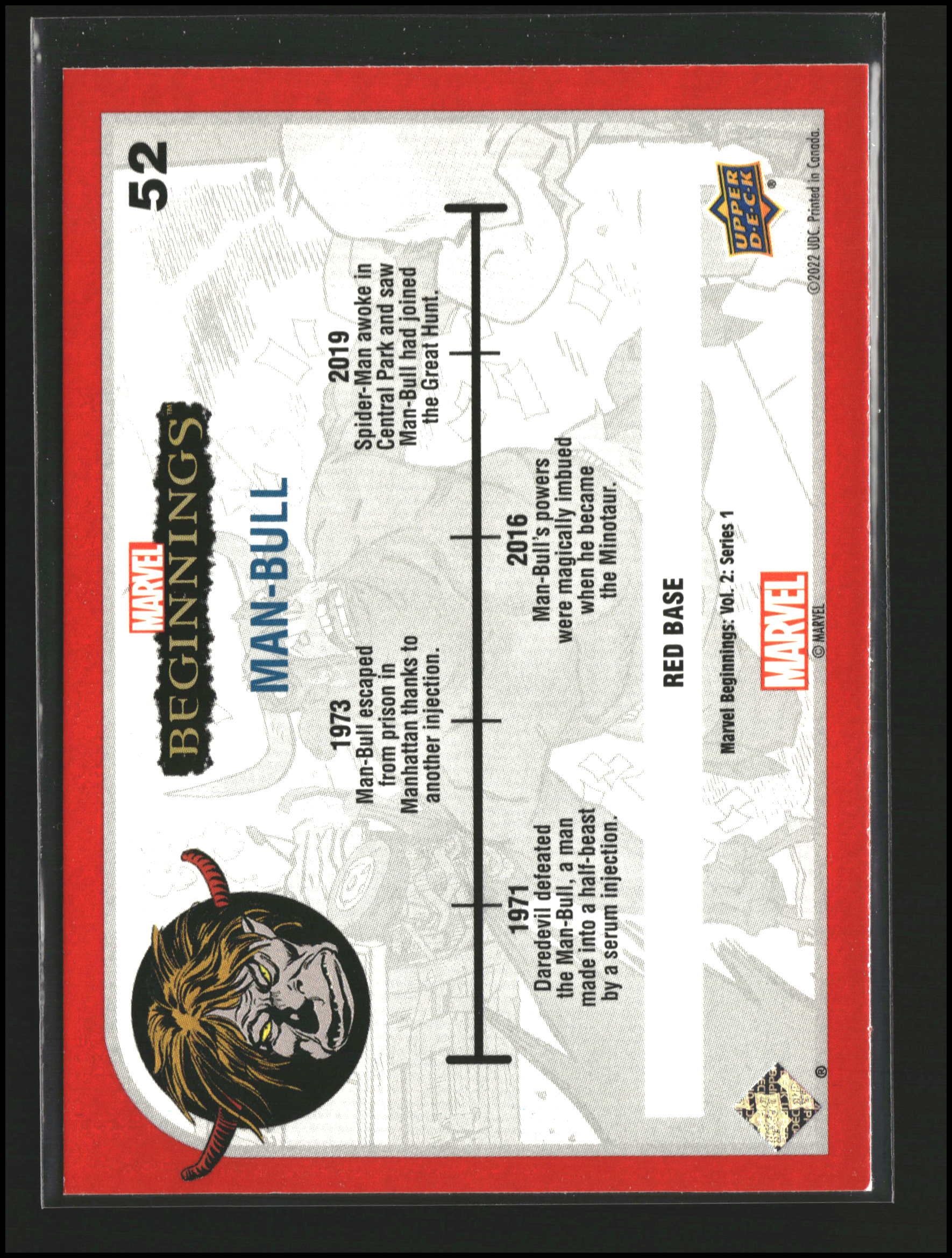 Man-Bull #52 | Upper Deck: Marvel Beginnings | Trading Cards