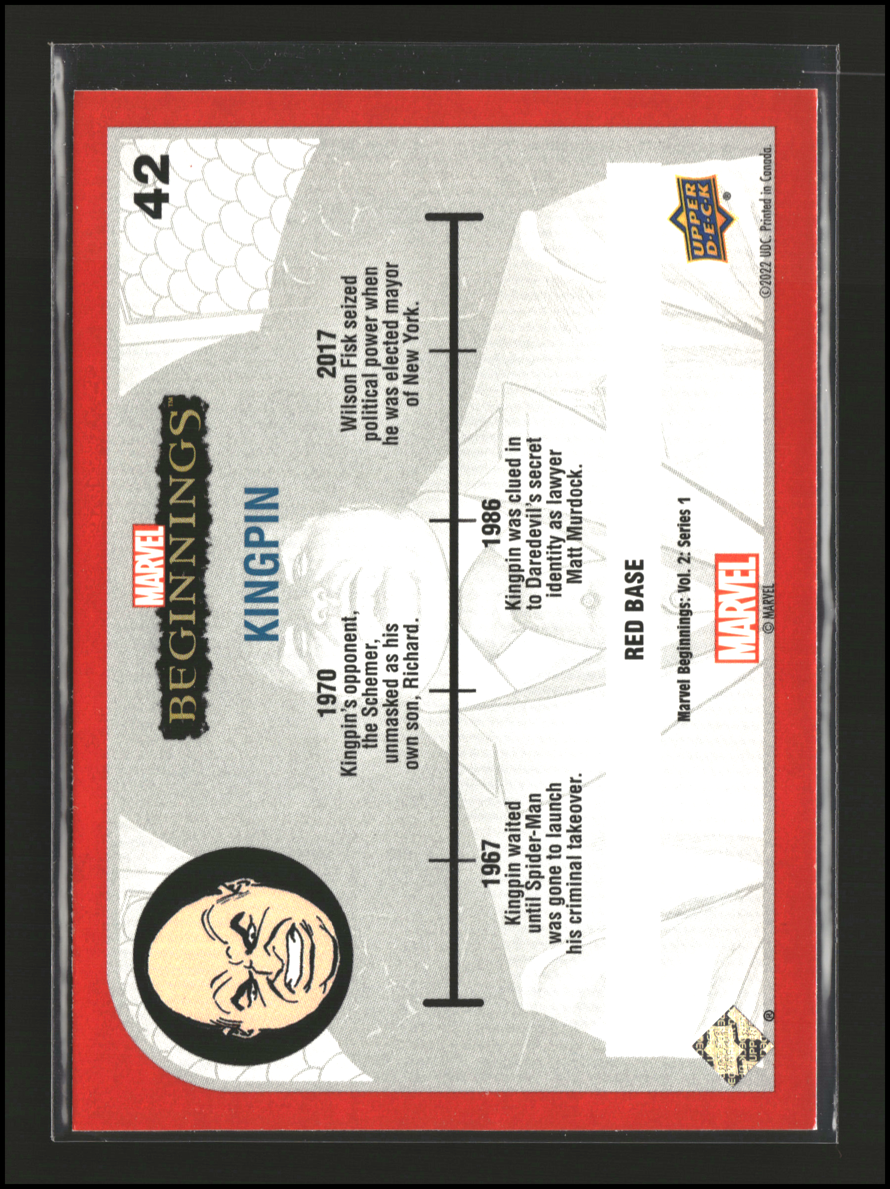 Kingpin #42 | Upper Deck: Marvel Beginnings | Trading Cards