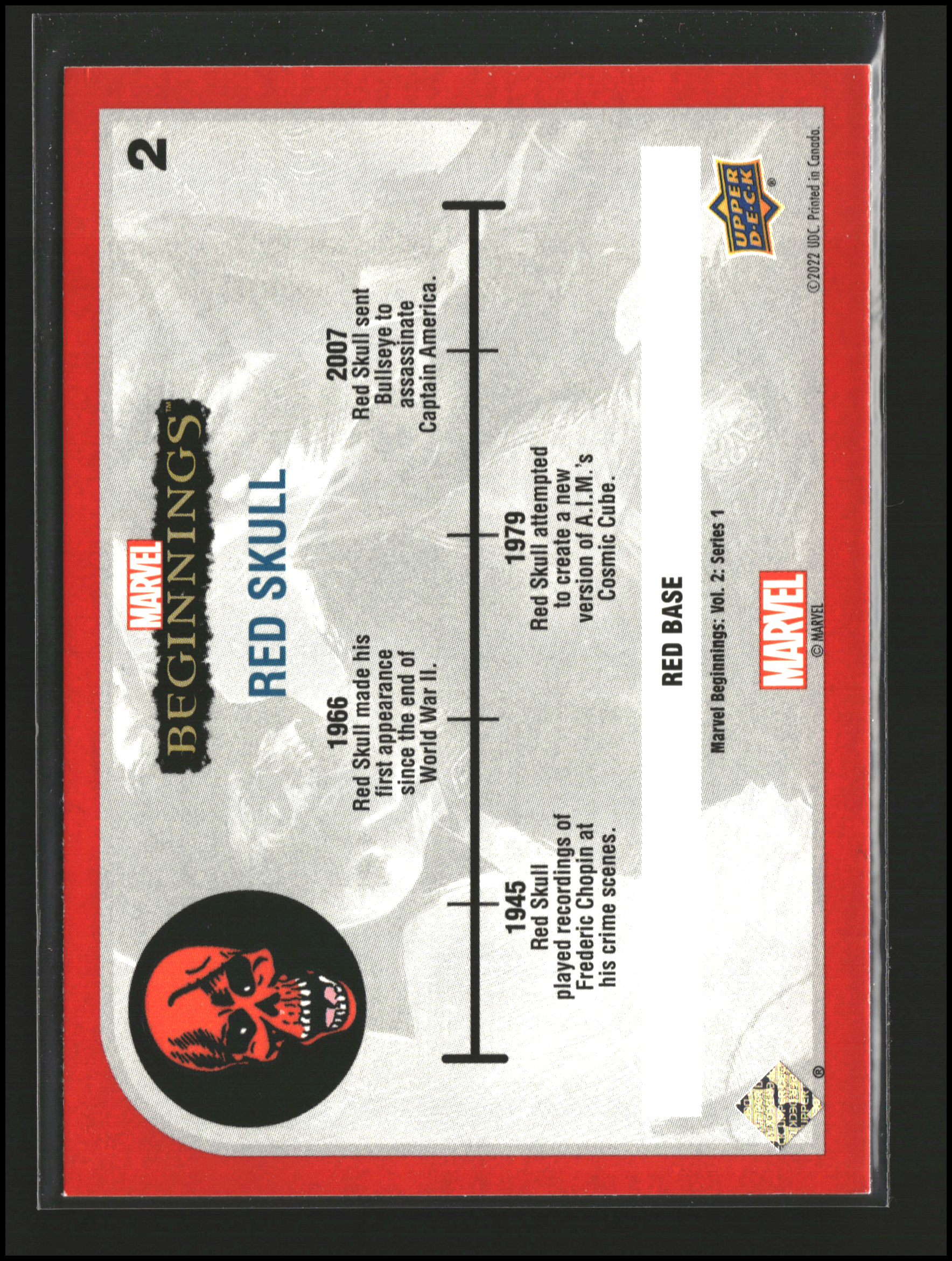 Red Skull #2 | Upper Deck: Marvel Beginnings | Trading Cards
