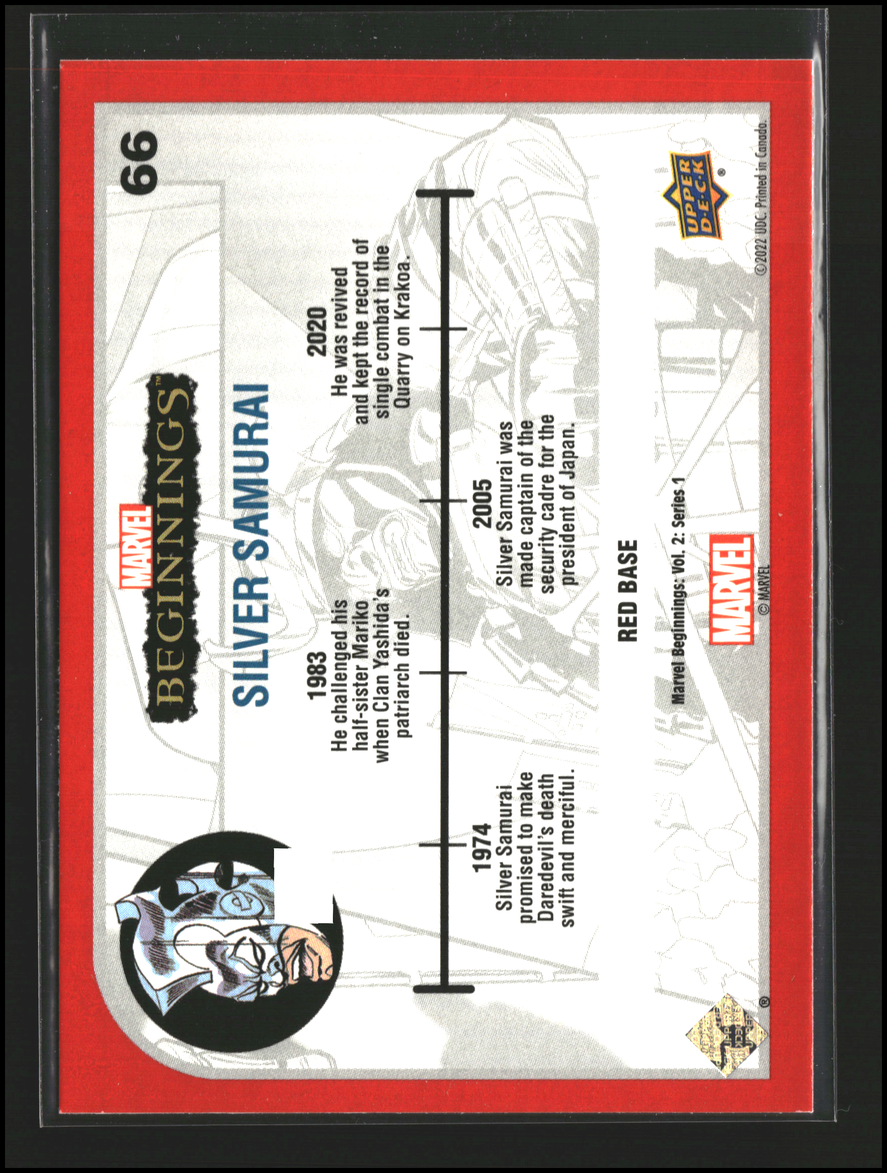 Silver Samurai #66 | Upper Deck: Marvel Beginnings | Trading Cards
