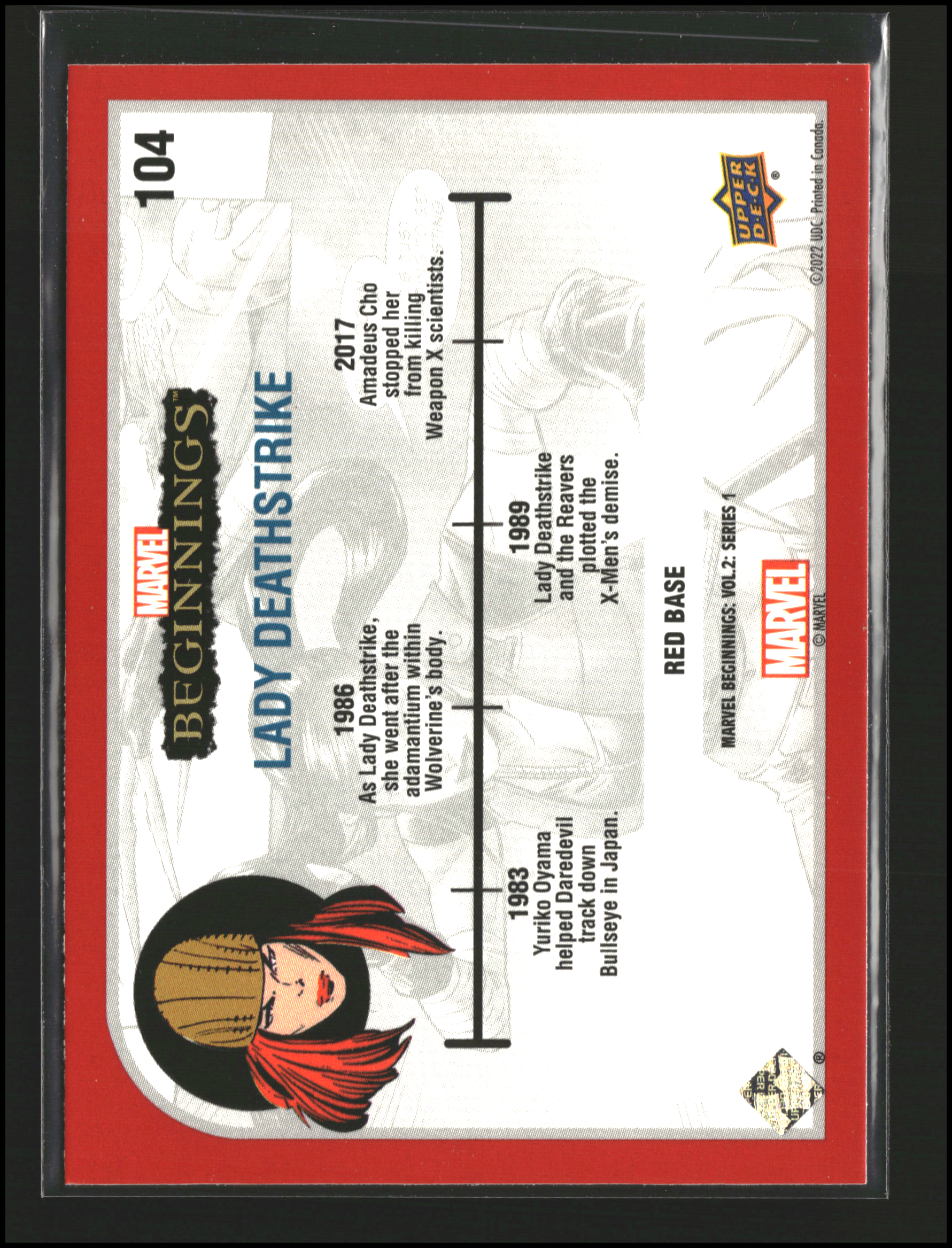 Lady Deathstrike #104 | Upper Deck: Marvel Beginnings | Trading Cards