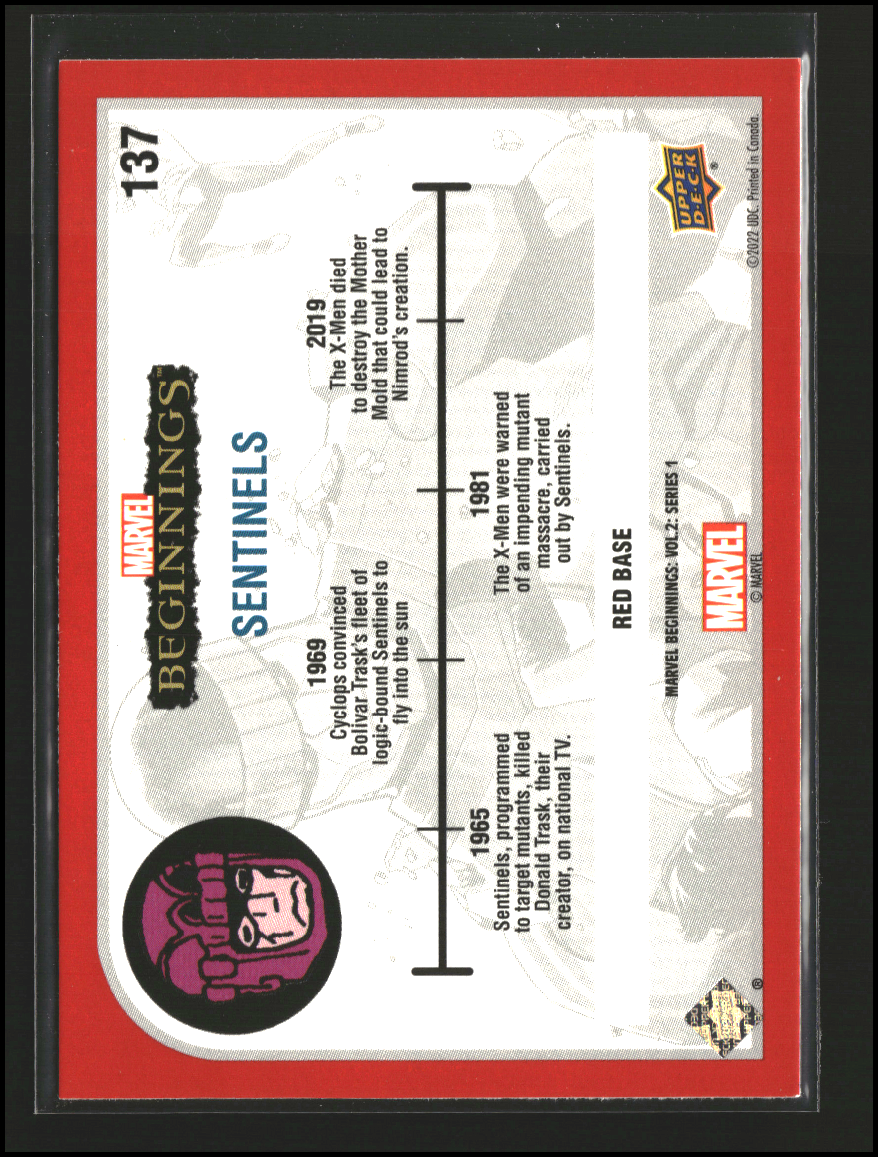 Sentinels #137 | Upper Deck: Marvel Beginnings | Trading Cards