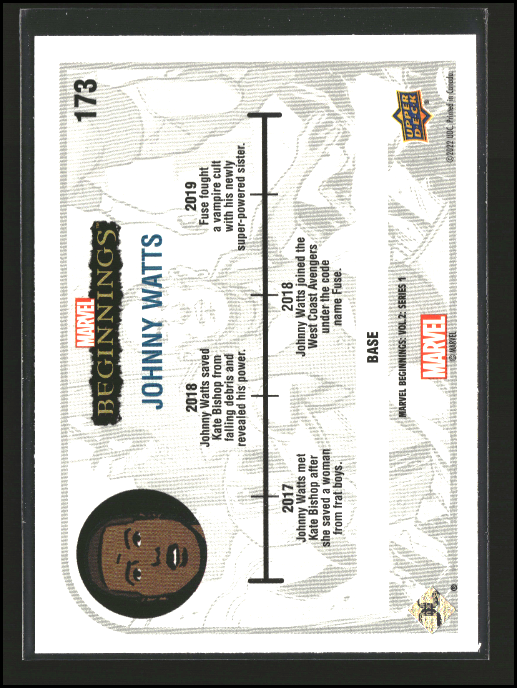 Johnny Watts #173 - Marvel Beginnings Vol 2 Series 1