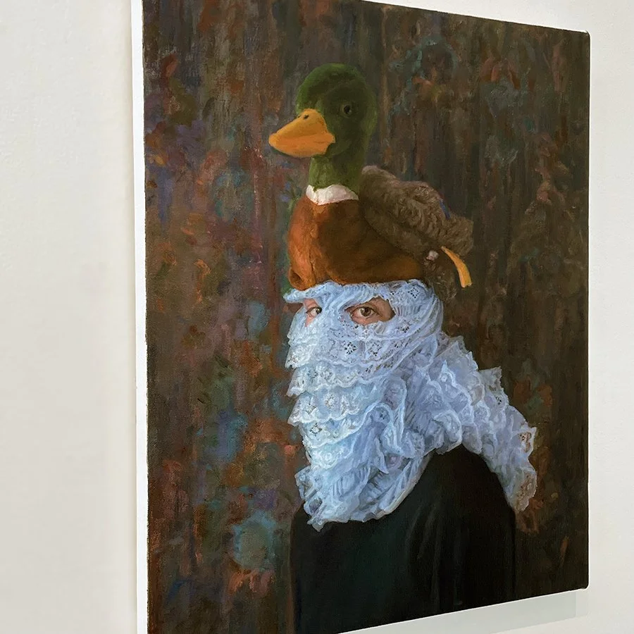 Tamera Avery, Sitting Duck Three, oil on canvas, 22 x 18