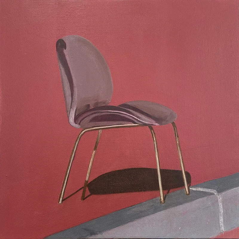 Jules Campbell, 35th and San Pablo #2, 2025, mixed media on panel, 12 x 12