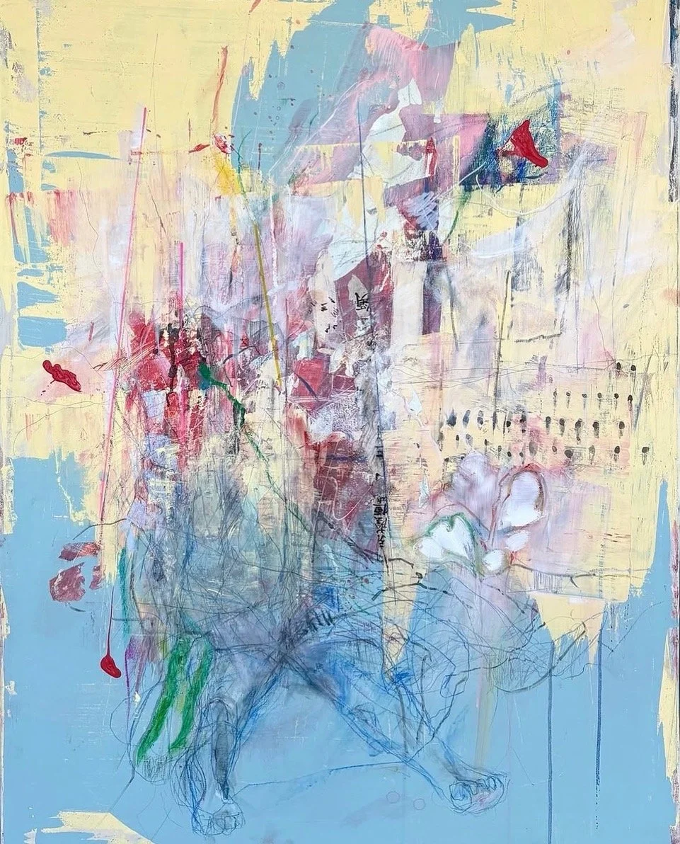 "A Real Place"  40"x30" mixed media on canvas 2026
