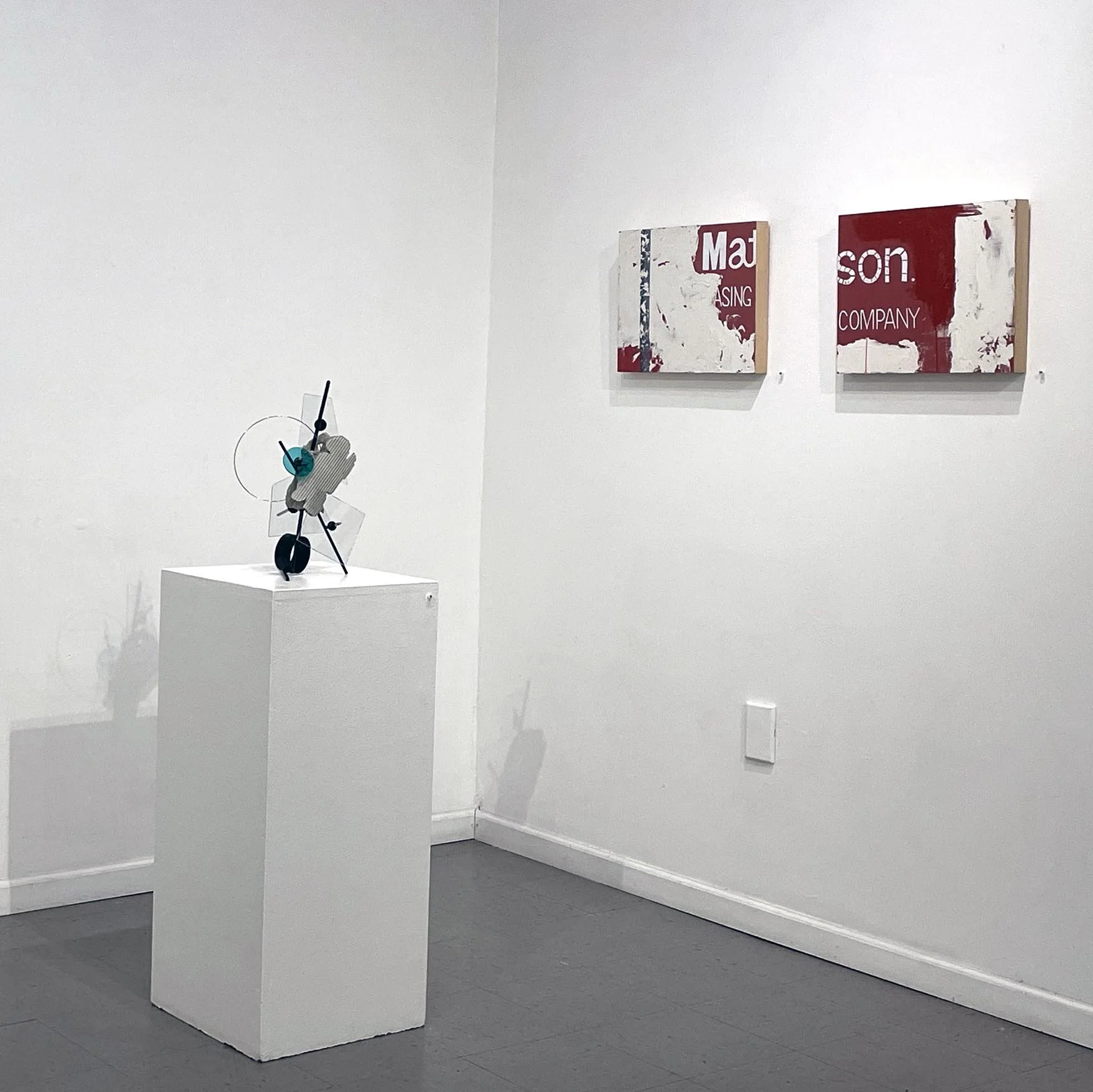 Sculpture by Danny Rosales, paintings by Jules Campbell