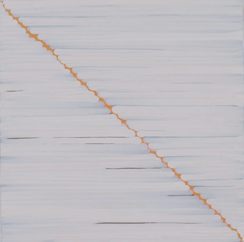 Rachel Major, "Golden Diagonal" 10" x 10"