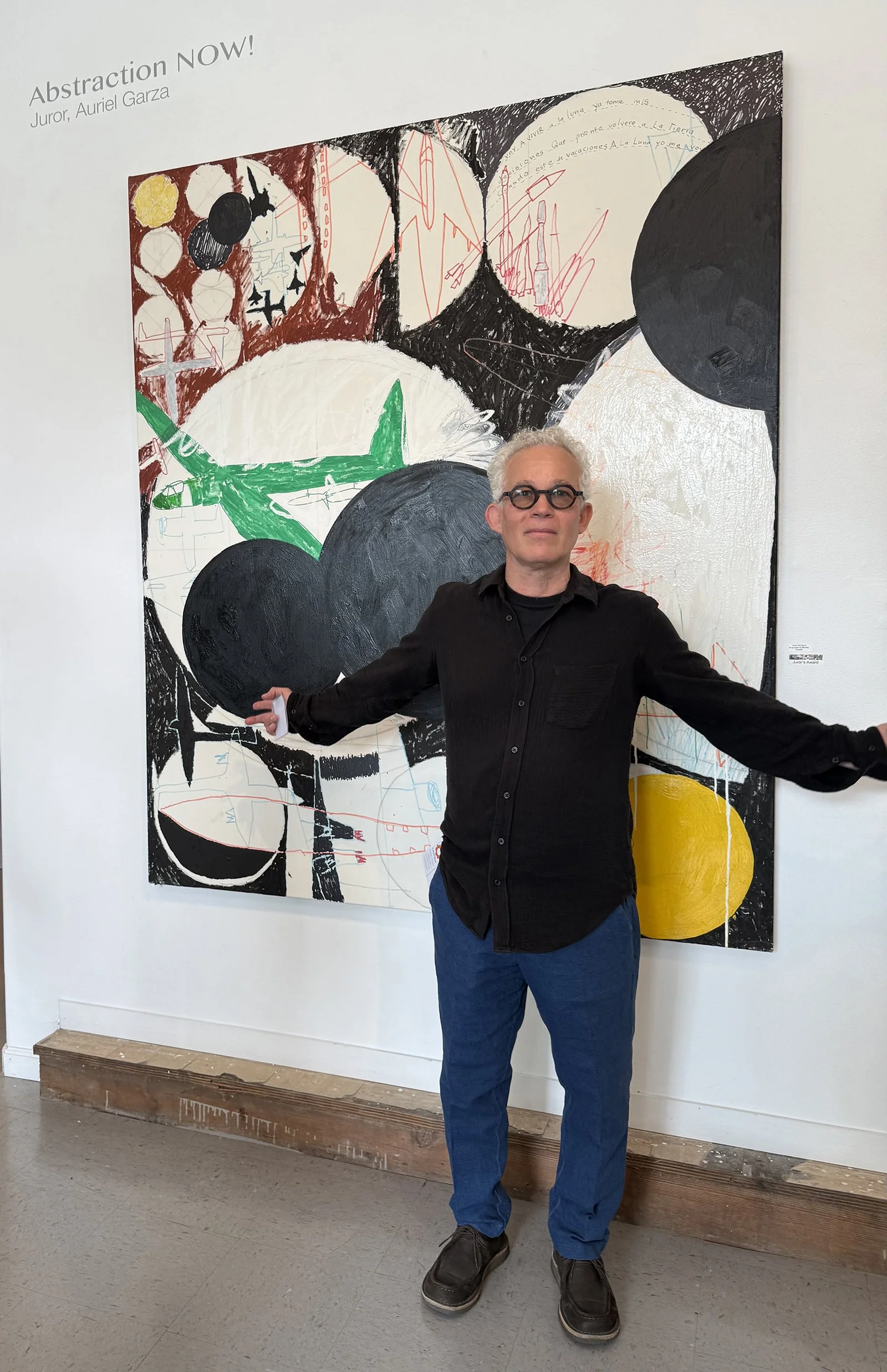 Juror's Award winner, Javier Arizmendi, with his work in Abstraction NOW!