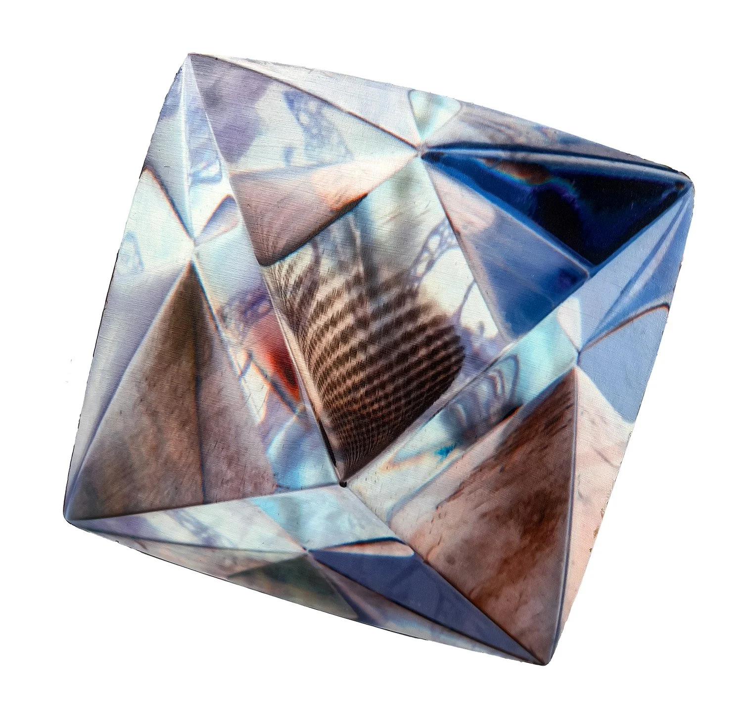 Laurence Elias, Octophyte, 2024, UV-Inkjet on acrylic paint on wood, 19.5 x 19