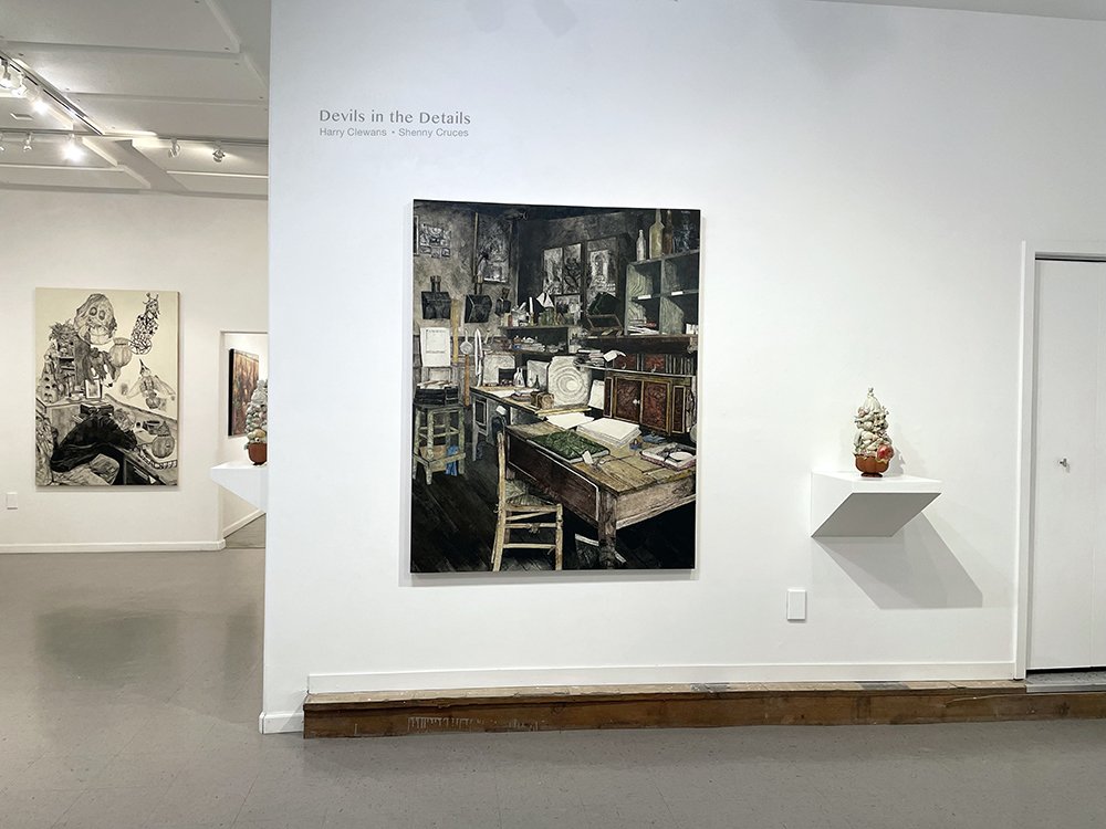 Harry Clewns, Photographers Studio, 2024, 65" x 51" and Shenny Cruces, Stack 1