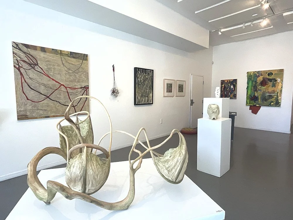 Abstraction Now! juried by Auriel Garza. Work by Jeff Key in foreground.