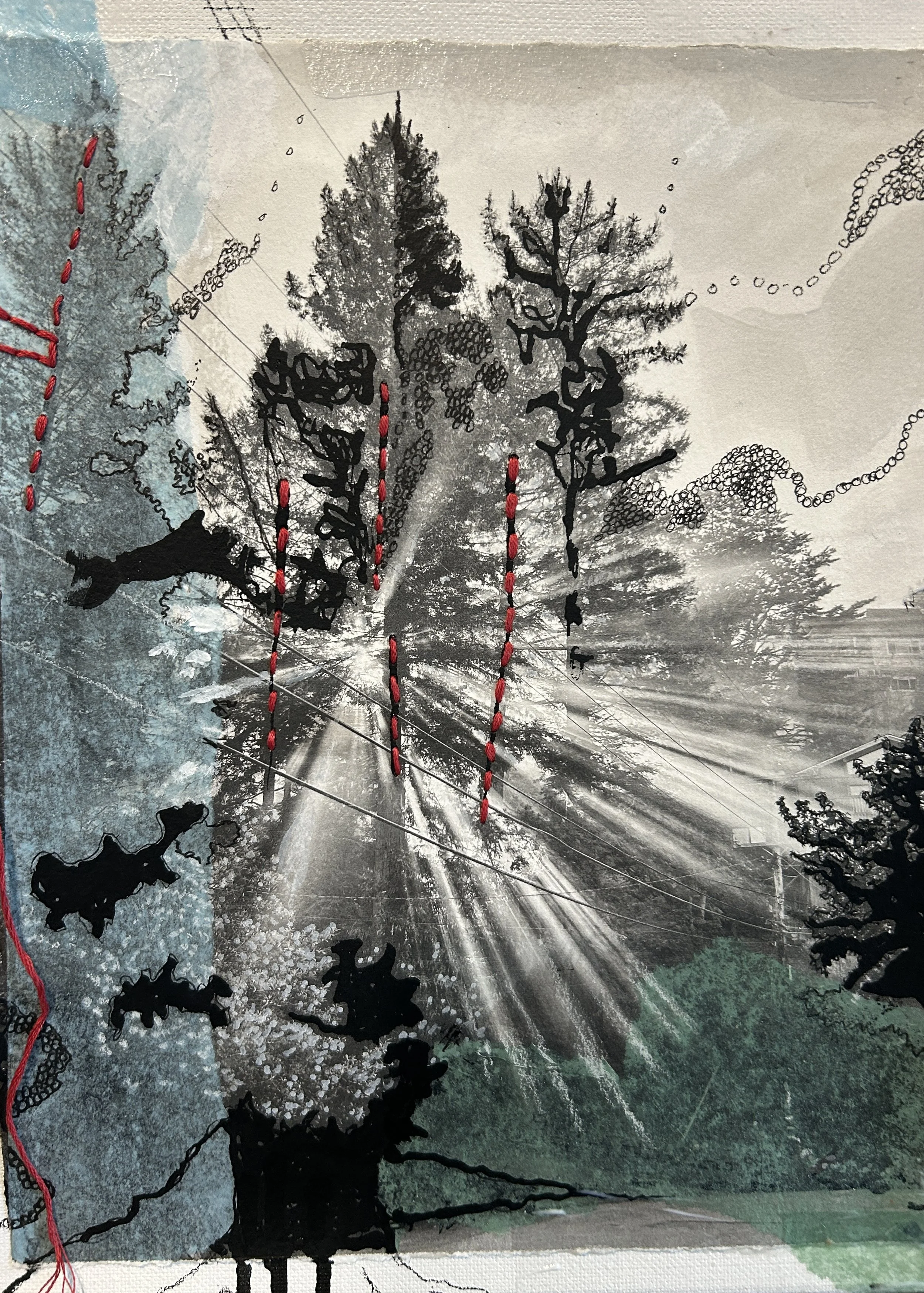 Fractured Light 12"x9" mixed media on canvas