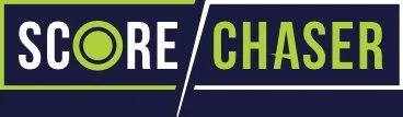 ScoreChaser logo with black, green, and white colors.