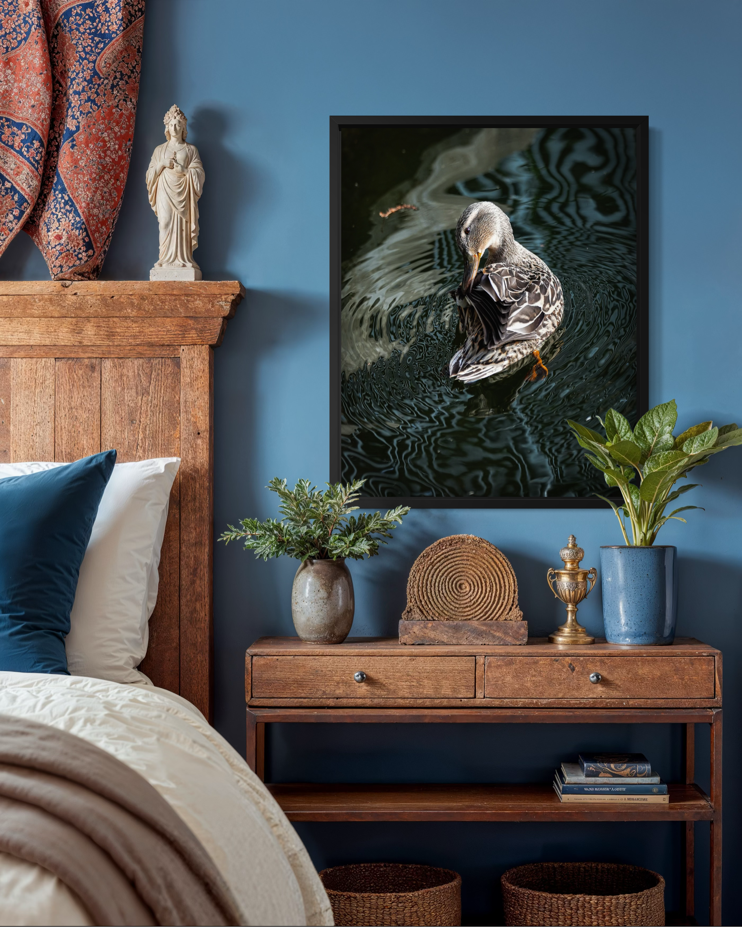 Mallard Duck Preening Photography