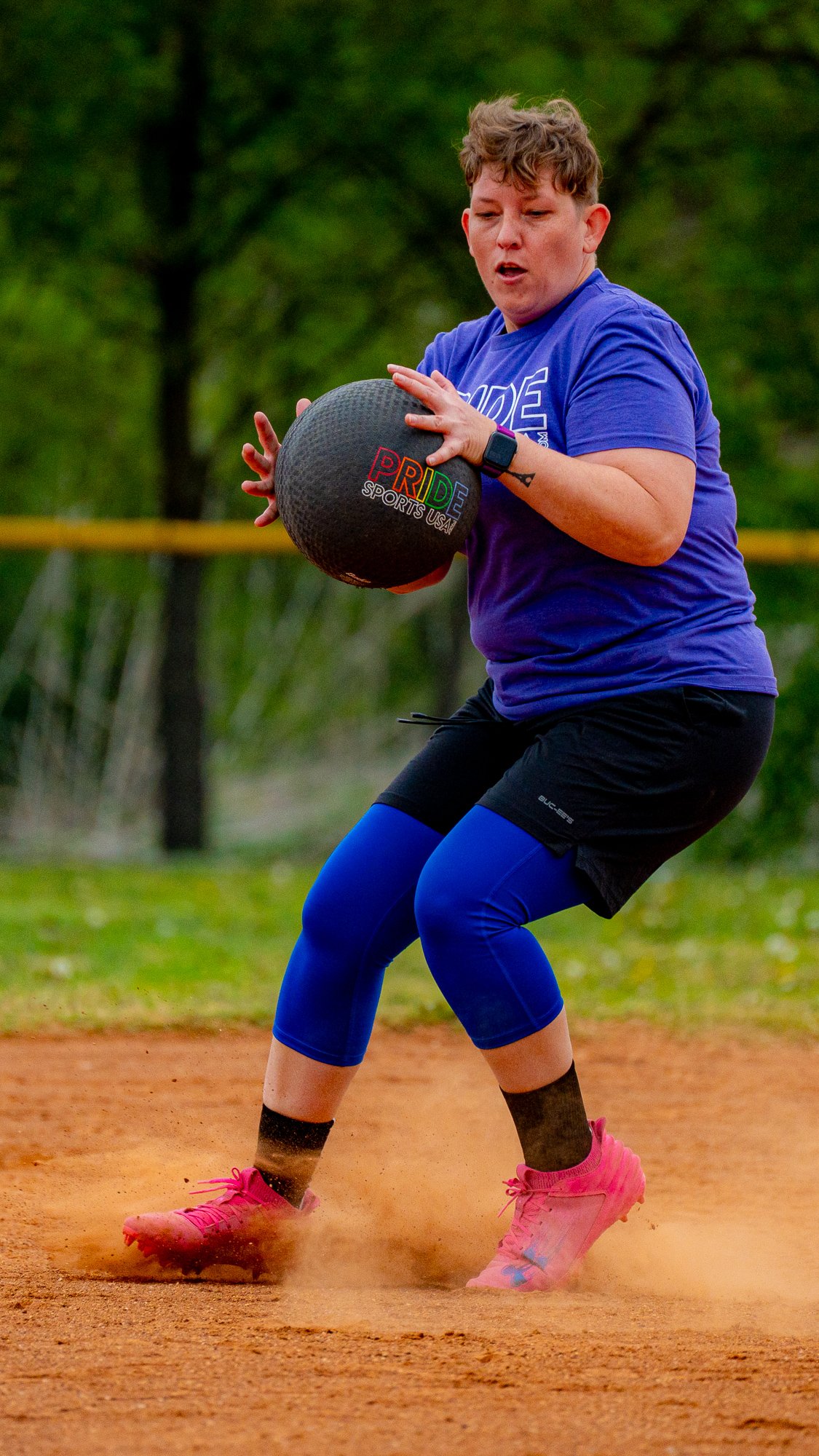 Getting the kickball groun ball.  Sports Photography DFW.jpg