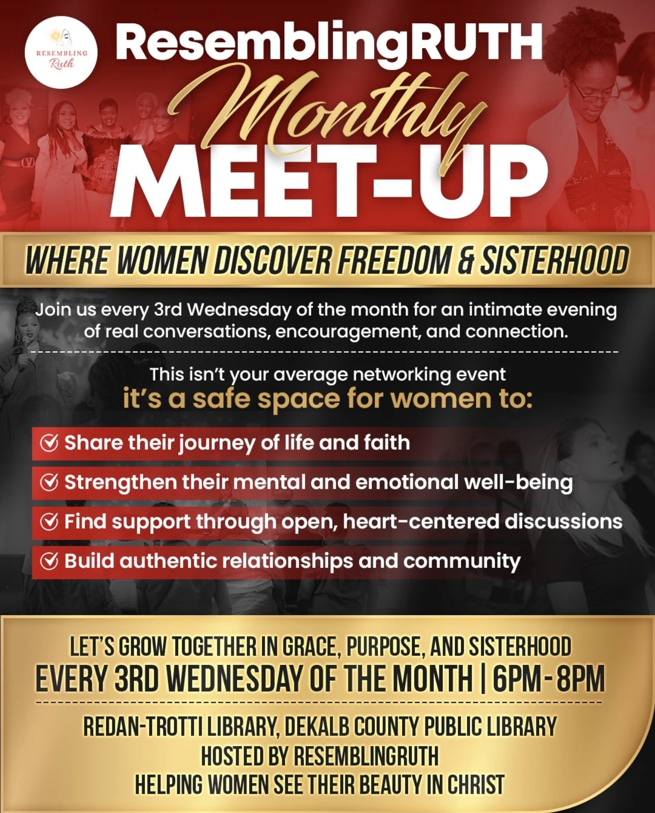 RESEMBLING RUTH MONTHLY IN PERSON MEETUP