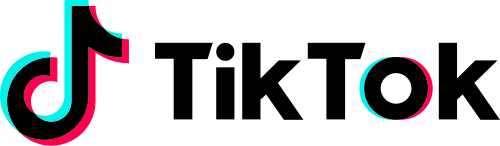 TikTok logo with a black background.