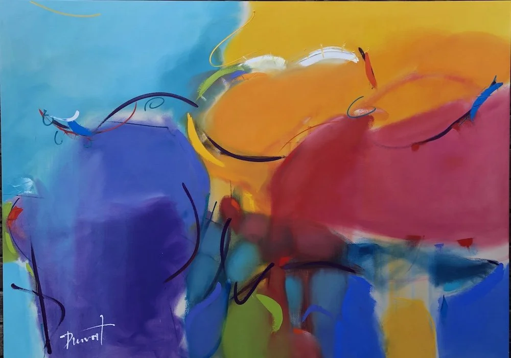 "Abstract Three," 60" x 84" oil on canvas private collection