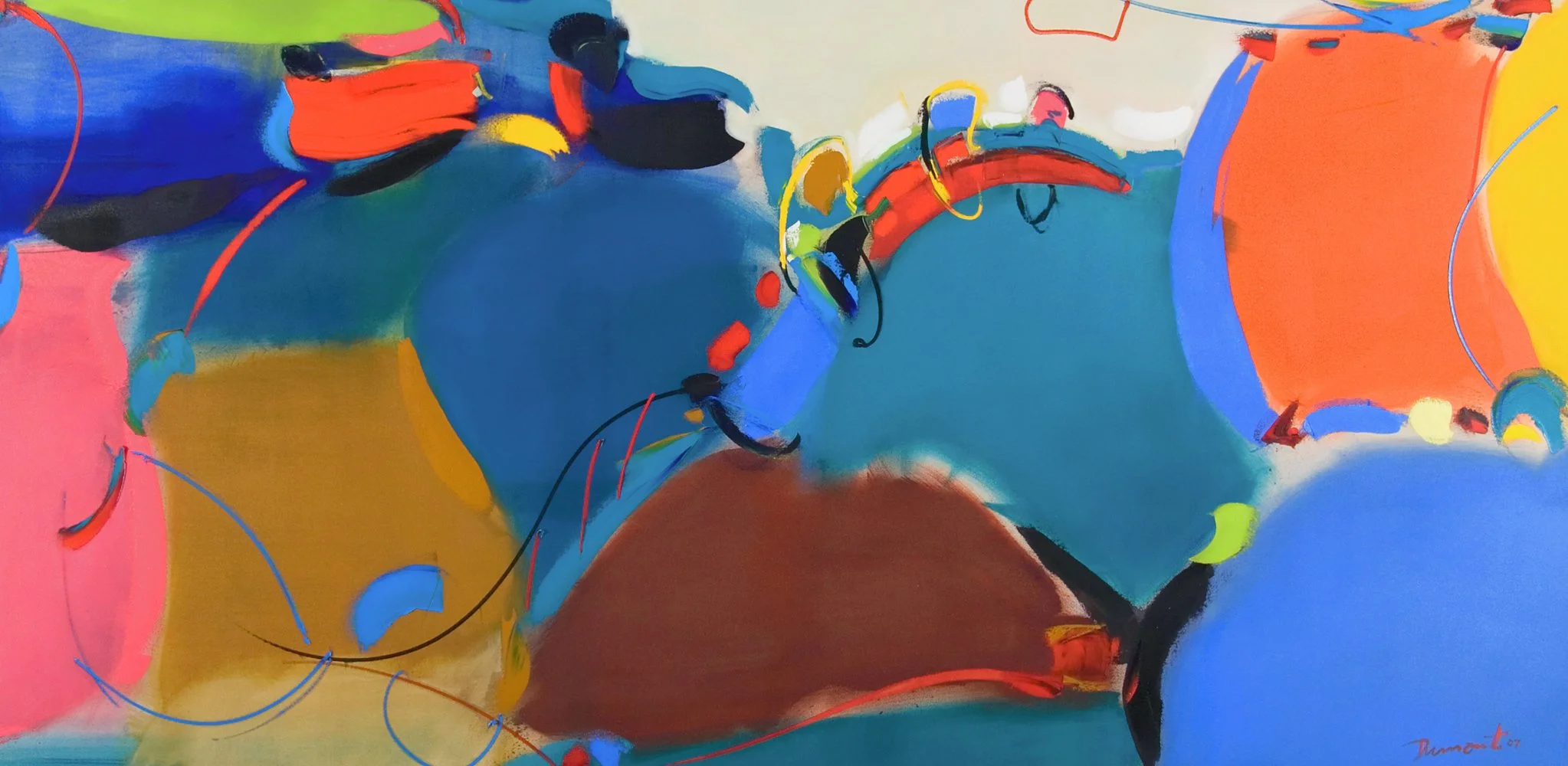 “Fall Landscape,” 48″ x 96″ oil on canvas