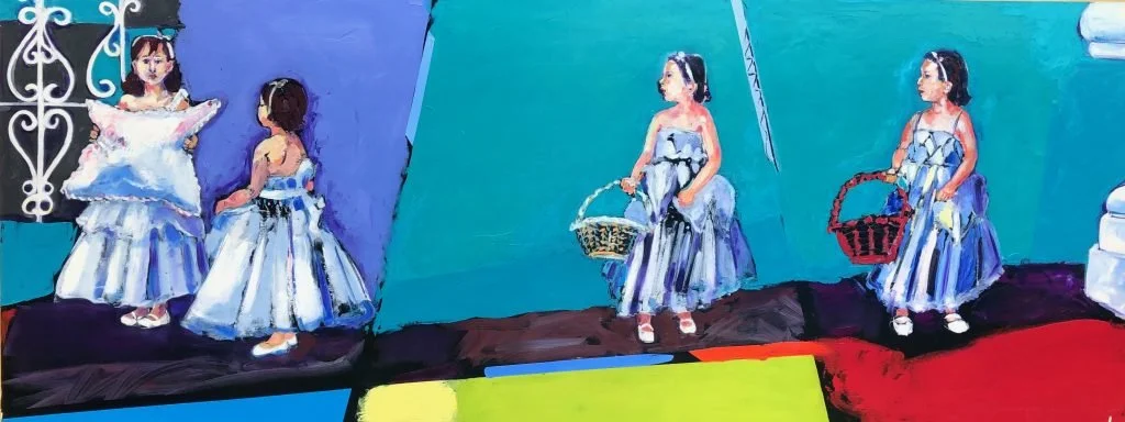 "Flower Girl," 36" x 72" oil on maple 2006
