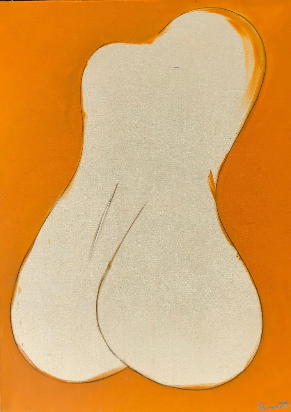"Peach Torso," 72" x 48" oil 1988