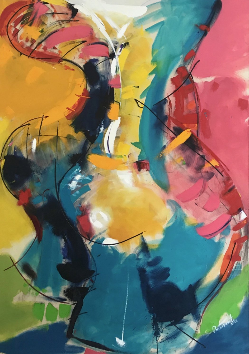 “Rear Views,” 84″ x 60″ oil on canvas, 2012