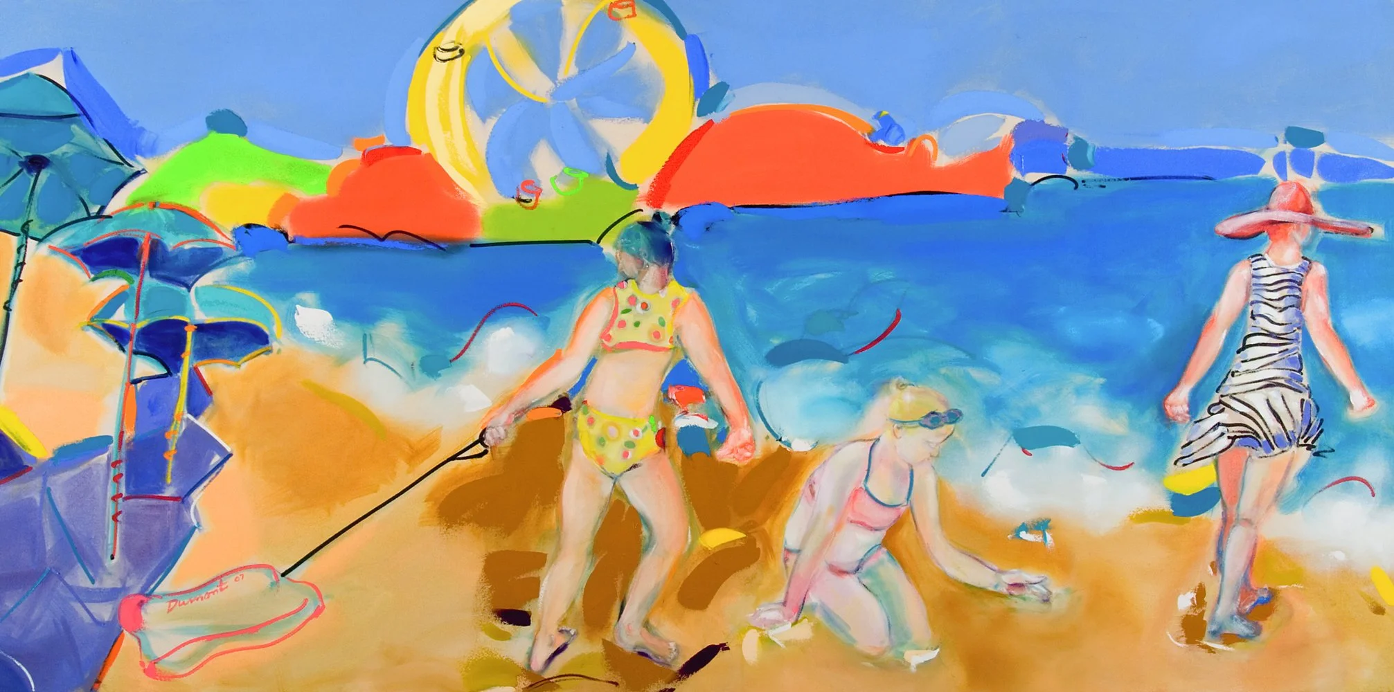 “Santa Monica Pier Cheer,” 48″ x 96″ oil on canvas.jpg
