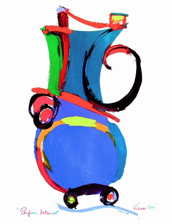 "Perfume Introvert," 30" x 25" oil on paper