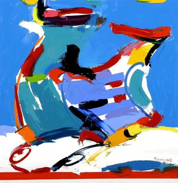 Vespa Takes Off," 20" x 20"