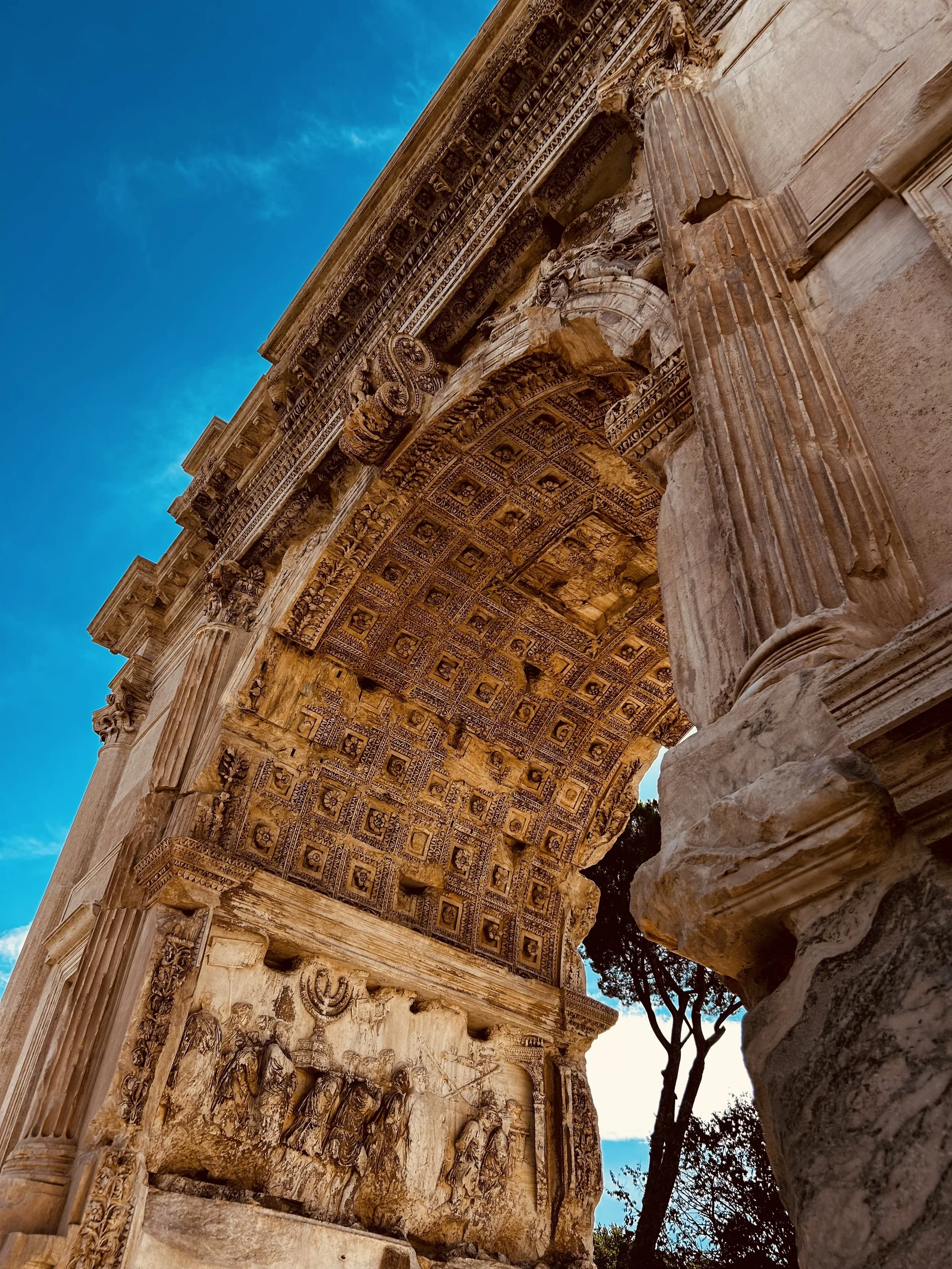 an arch found in the ancient gardens of rome