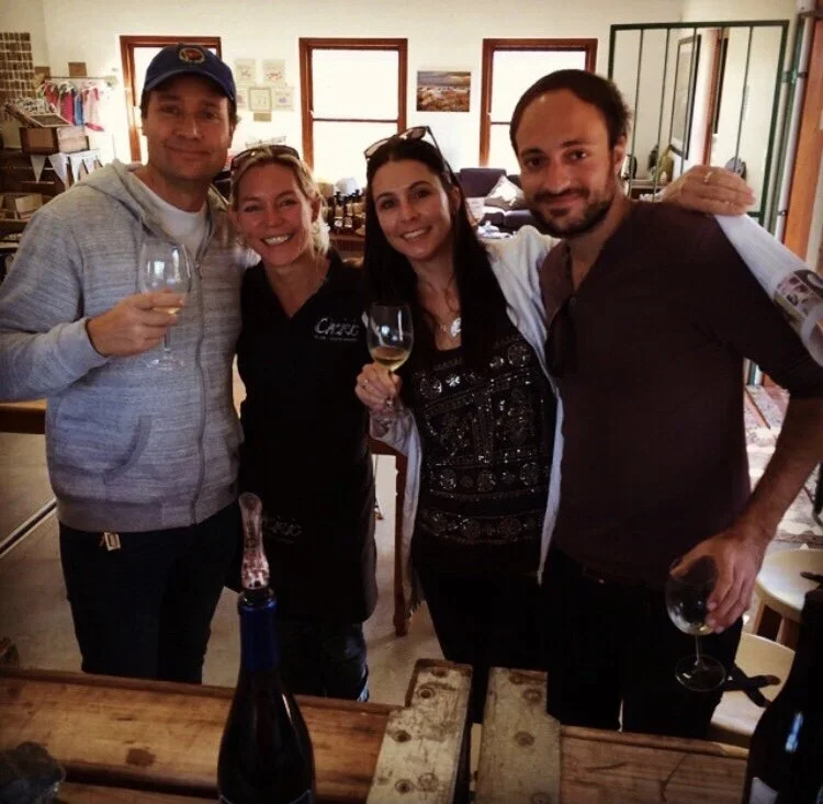 Watershed enjoying a tasting and the wines at Oneiric, Elgin, South Africa.