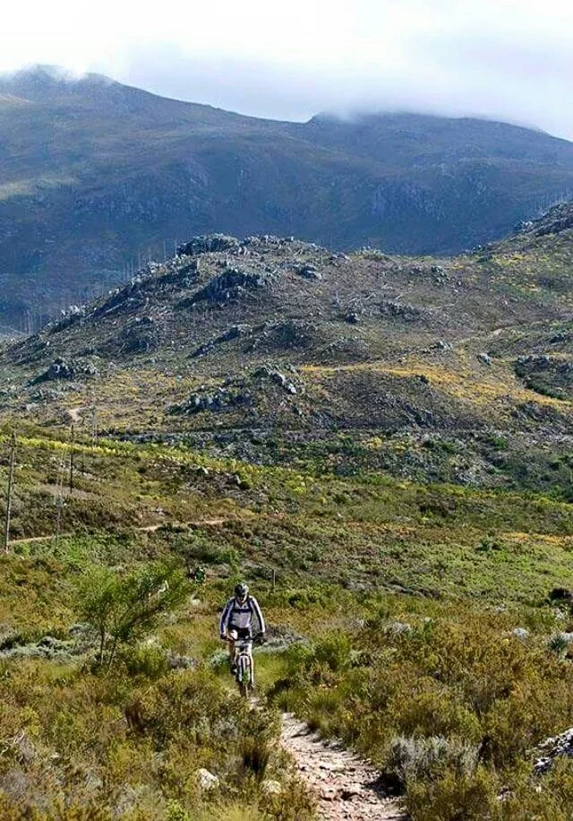 Matt Pascall enjoying the mountain biking trails around Elgin, South Africa