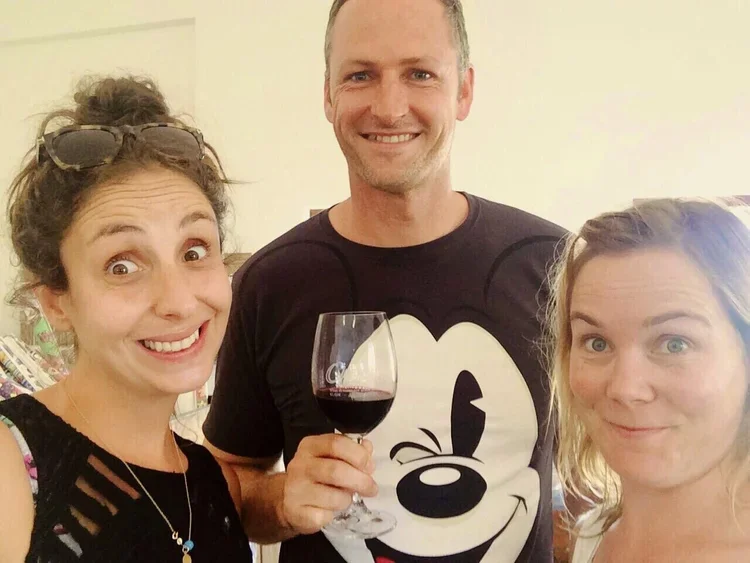 Suzette DIY and Marianne enjoying a wine tasting at Oneiric with Blaize Pascall