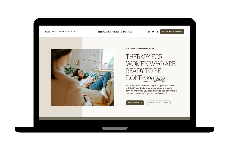 Squarespace 7.1 Website Design for Therapists - Lucy Template