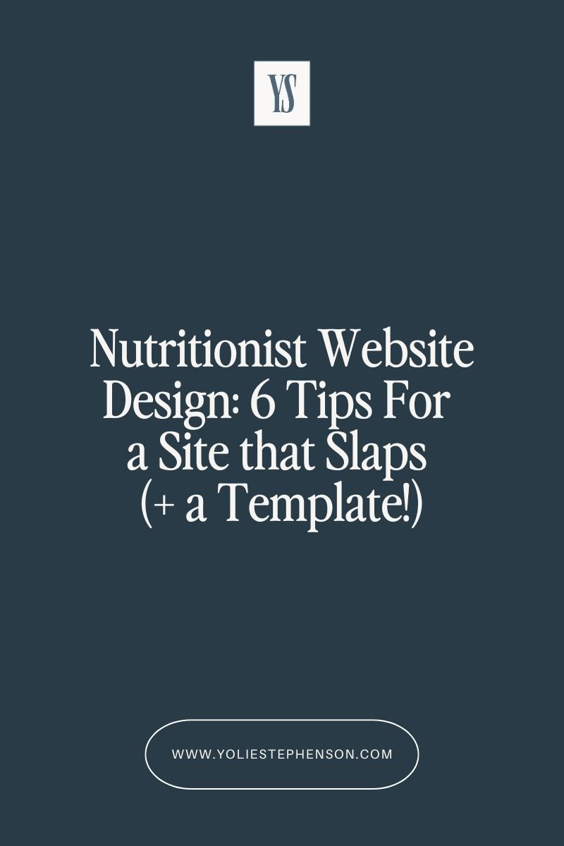 Nutritionist Website Design: 6 Tips For a DIY Site that Slaps
