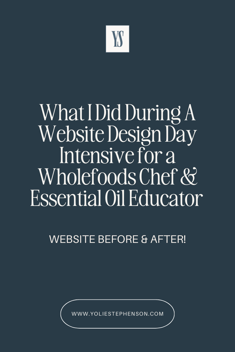 Day Intensive for a Natural Chef - What I Did to her Squarepace Site in a Day!
