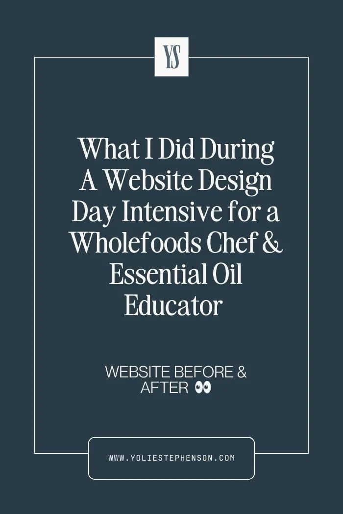 Day Intensive for a Natural Chef - What I Did to her Squarepace Site in a Day