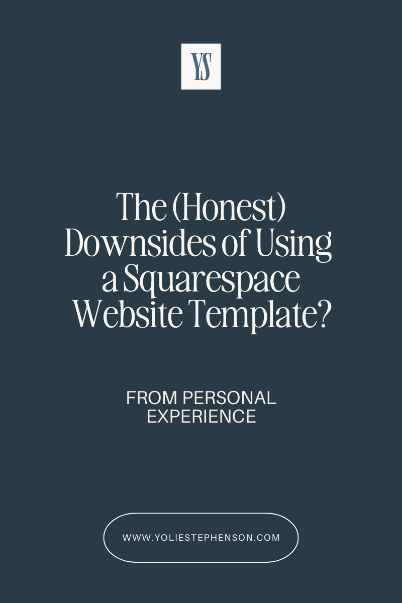 The limitations of using a pre-made Squarespace website template in your business. (And a solution.)