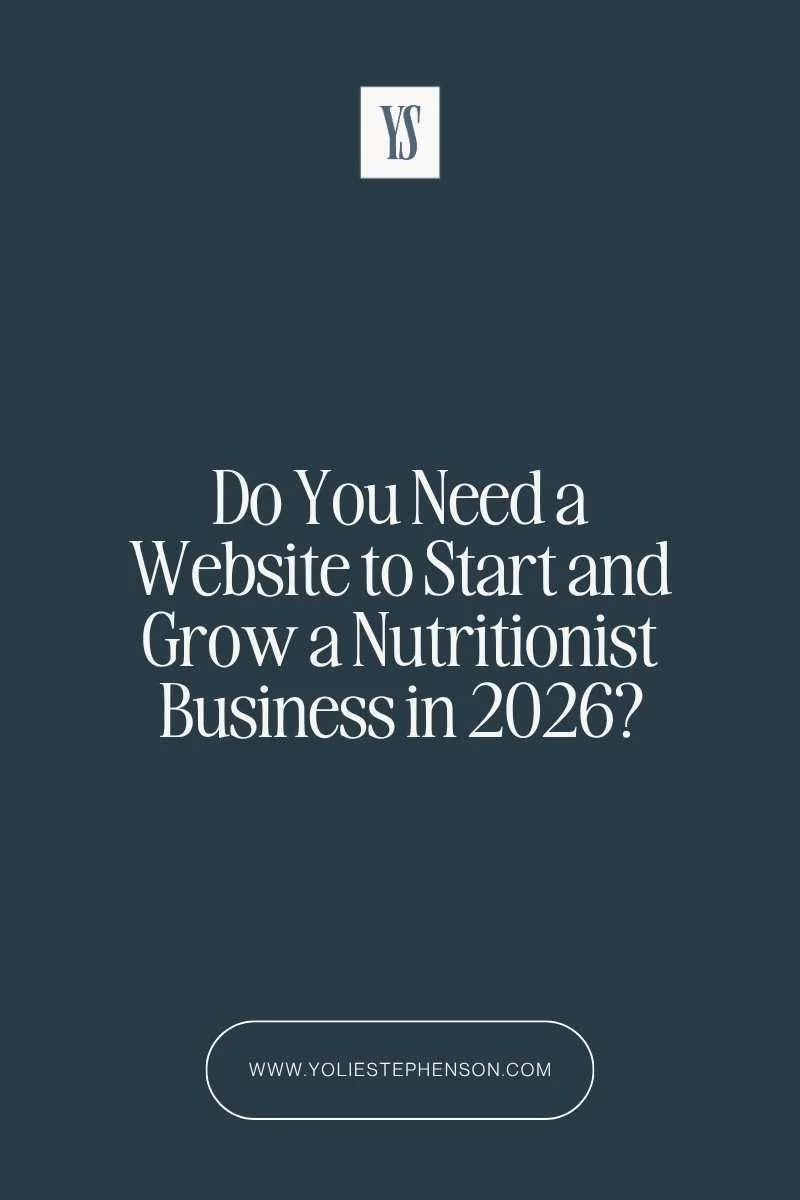 Do nutritionists need a website to start &amp; grow A business?